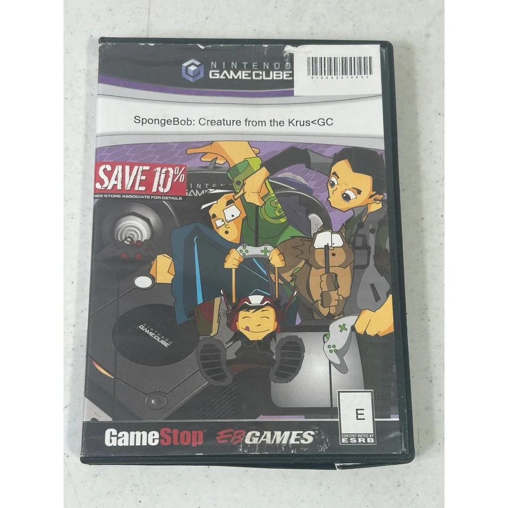 SpongeBob SquarePants Creature from the Krusty Krab Nintendo GameCube GC Game